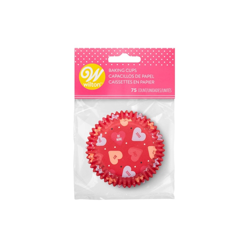 Standard Candy Hearts Baking Cups