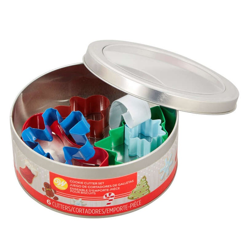 Wilton 6-Piece Christmas Cookie Cutter Set in Tin
