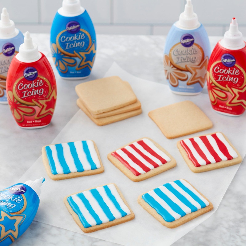 Wilton Cookie Icing – 9 Oz.|White|Pink|Red|Yellow|Green|Blue|Black
