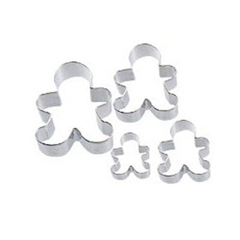 Wilton Gingerbread Boys Nesting Metal Cookie Cutter Set – 4 Pc