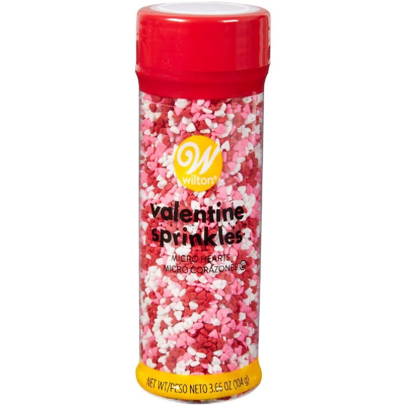 Red, Pink and White Micro Hearts Sprinkles
