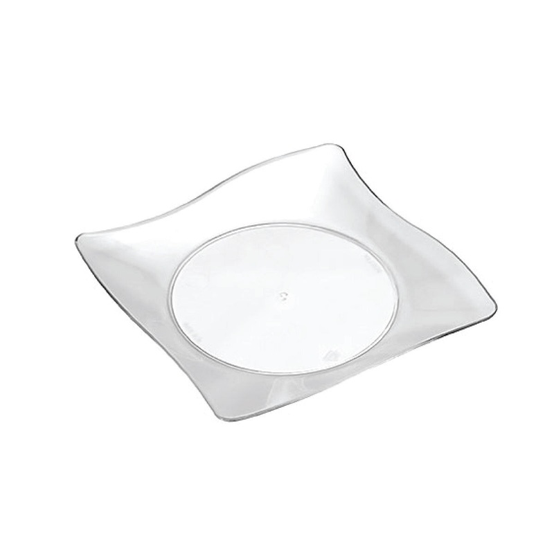 WNA APTSQ4 4 Square Clear Plate 50/Pkg