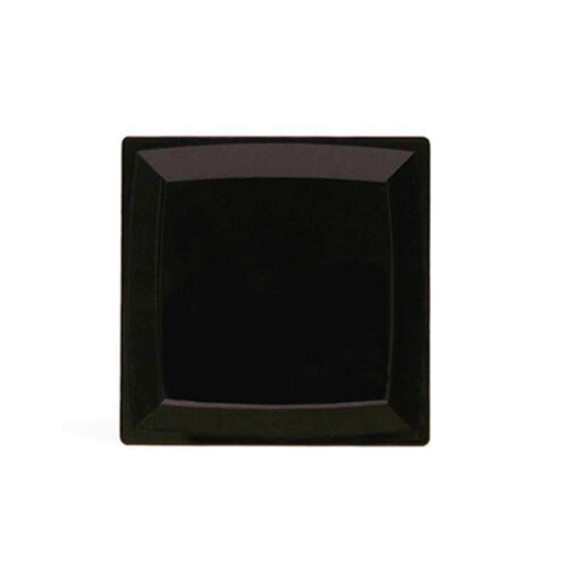 WNA Plastics Milan 6 Square Plate – Black