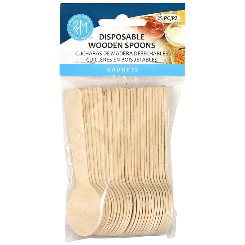 25pk Disposable Wood Spoons