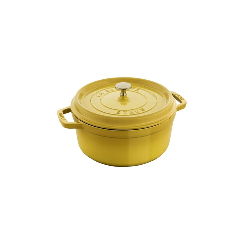4 qt Cast iron Cocotte- Citron