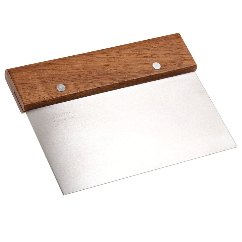 Bench Scraper  6 w/Wood Handle