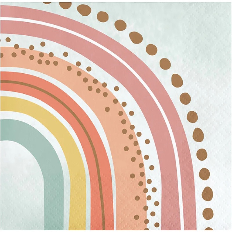 Boho Rainbow Beverage Napkin