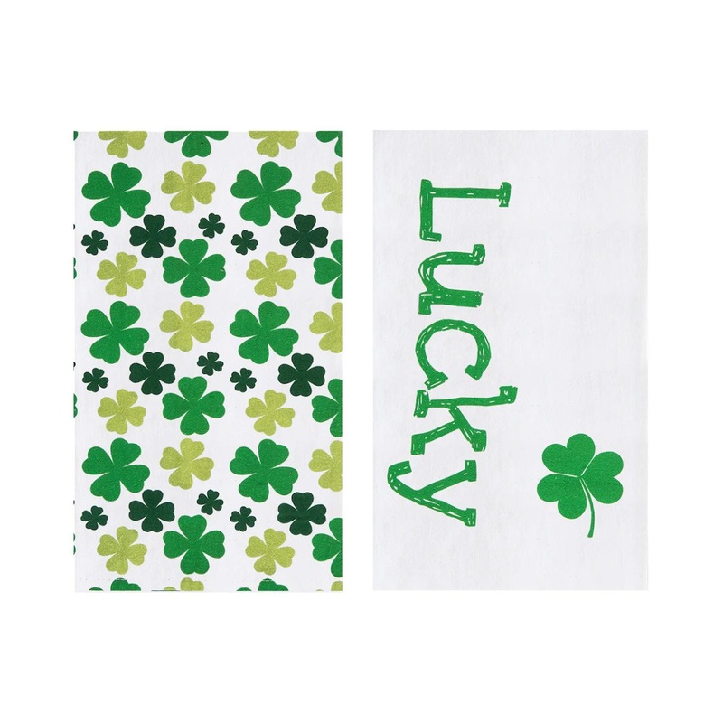 Dish Towel Lucky Clover 2/Set