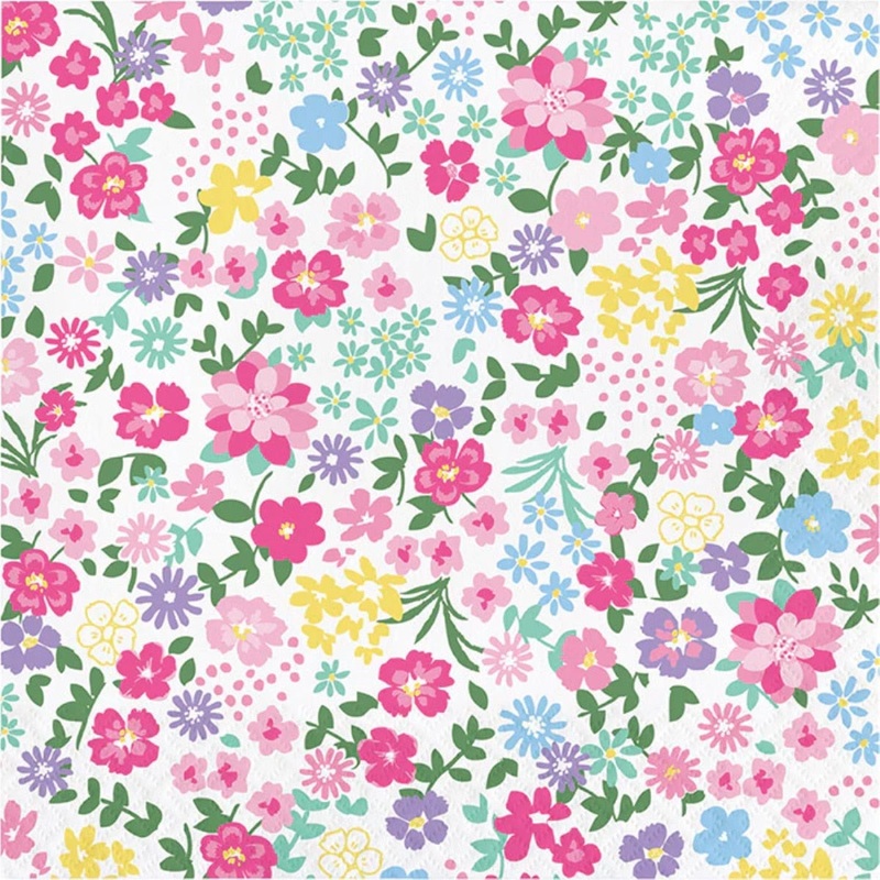 Floral Tea Party Luncheon Napkin