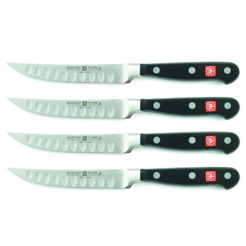 Wusthof Classic Hollow Edge 4-Piece Steak Knife Set