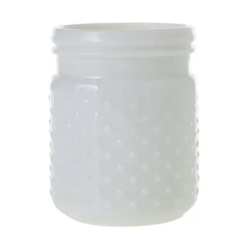 Hobnail 4×5 White Jar