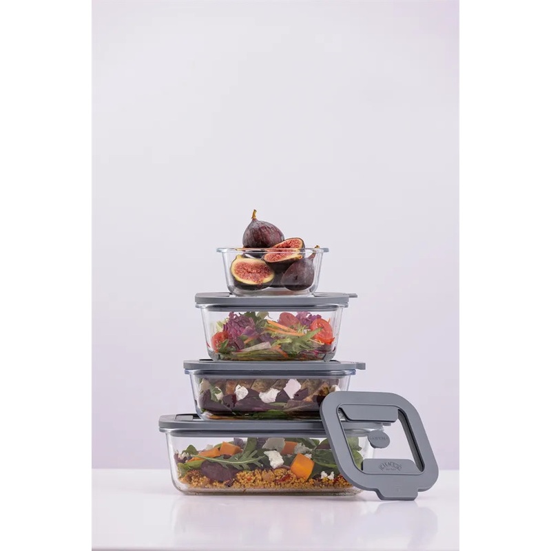 Kilner Fresh Storage|Square 10.5 oz|Rectangular 21.3 oz|Square 27 oz|Rectangular 50.7 oz