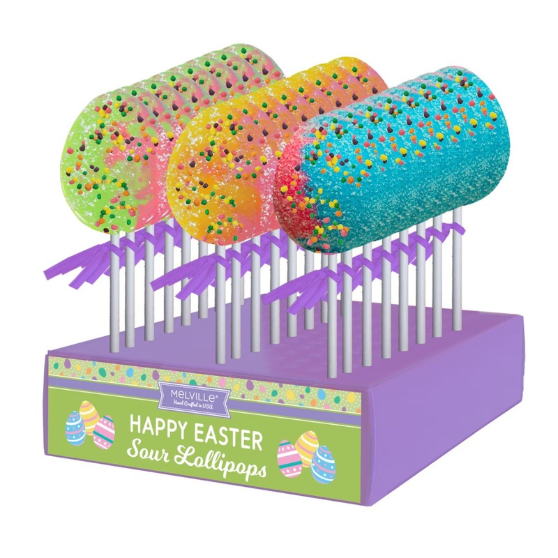 Sour Swirl Egg Lolliipops