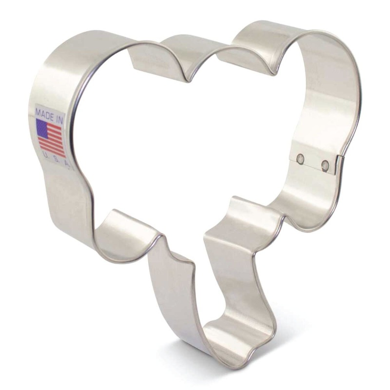 Elephant Face Cookie Cutter 3-3/4