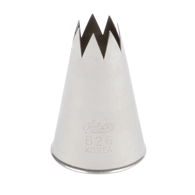 Ateco #826 Open Star Cake Tip 1/2
