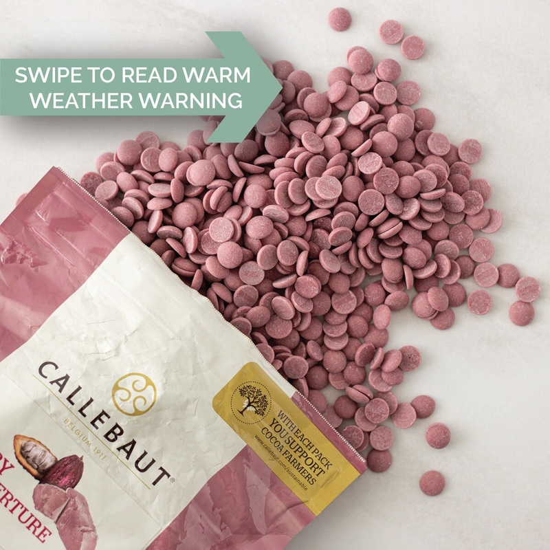 Callebaut Ruby RB1 Chocolate Callets – 5.5 Lb. Bag