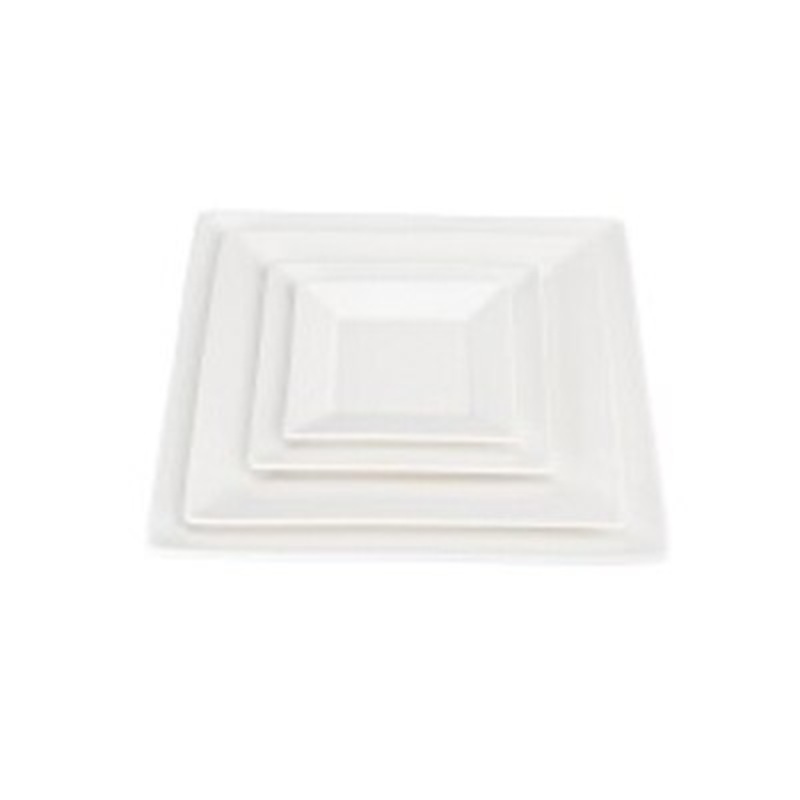 12 Square Plate – White