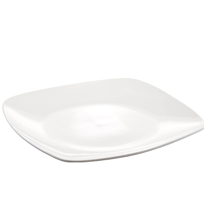 13.75 White Square Plate