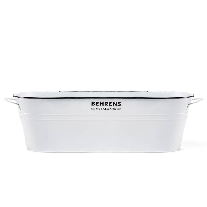 2.5 Gallon White Oval Storage Tub