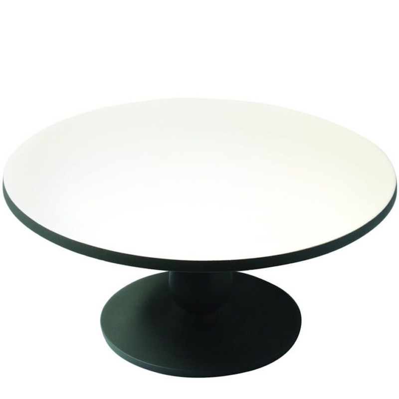 Aluminum & White Enamel Cake Stand
