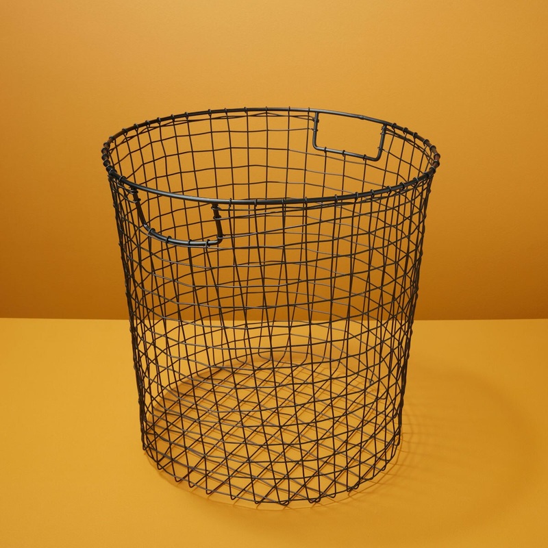 Black Wire Round Basket – Large