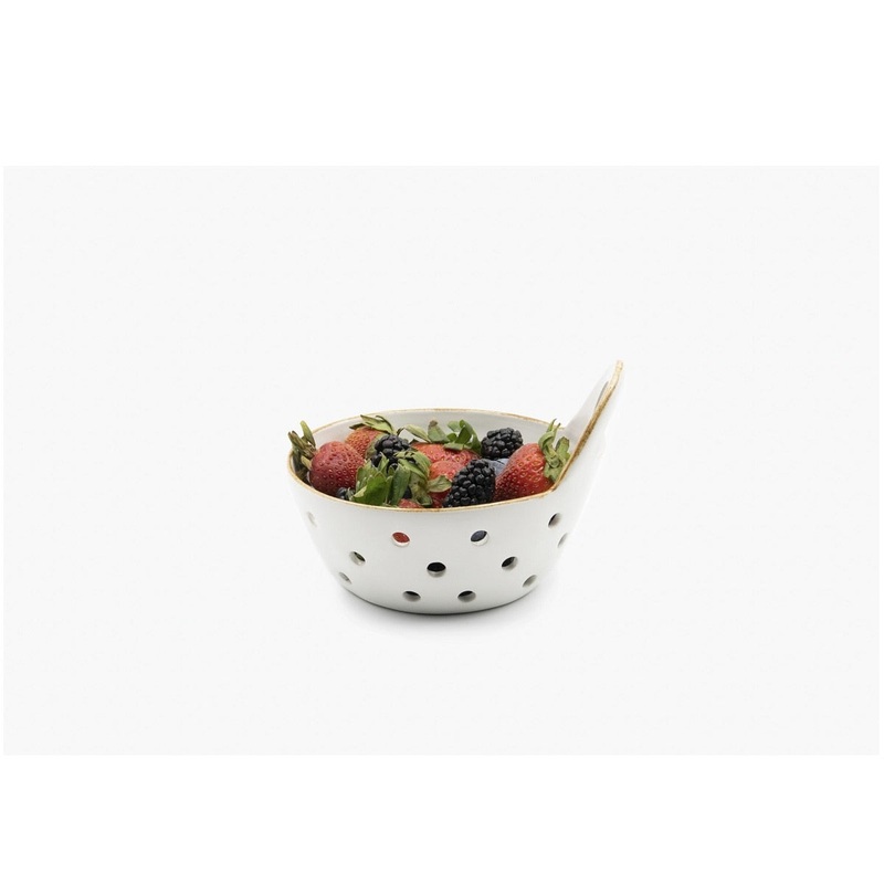 Tan Colander Basket with Handle (dis)