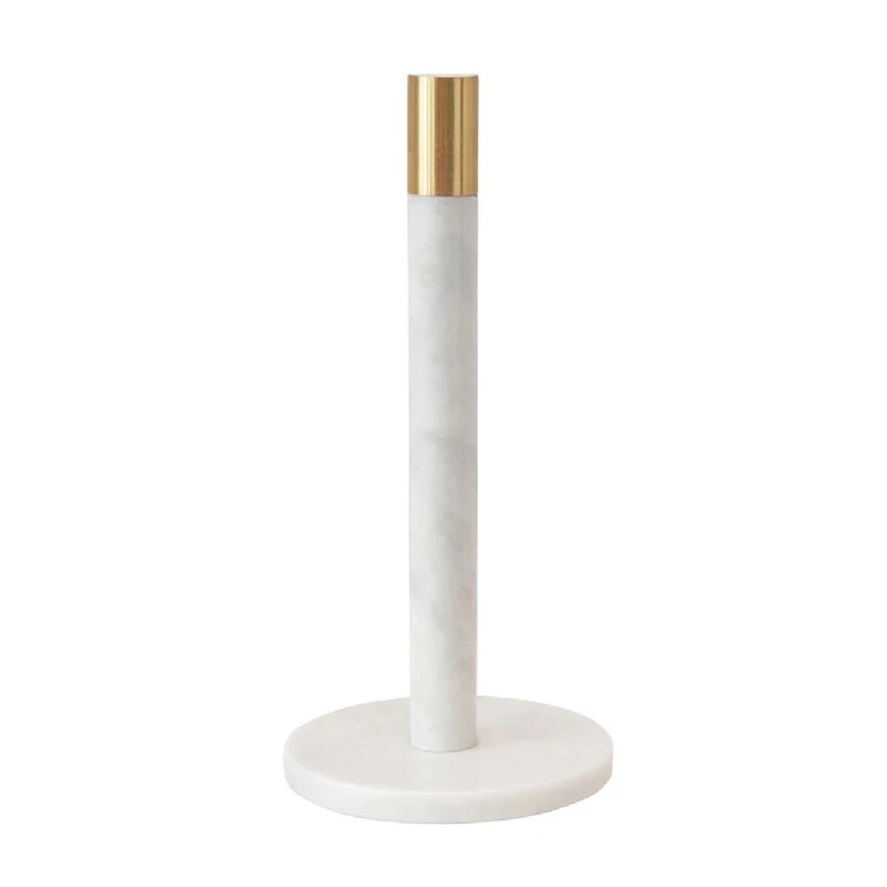12 Marble Towel Holder with Brass Top