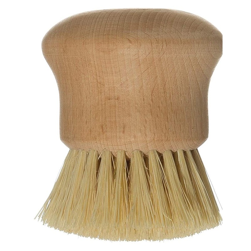 3 Natural Round Beech Wood Brush