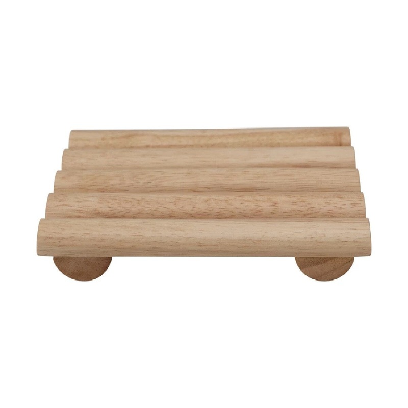 7-3/4L x 7W Rubberwood Footed Trivet