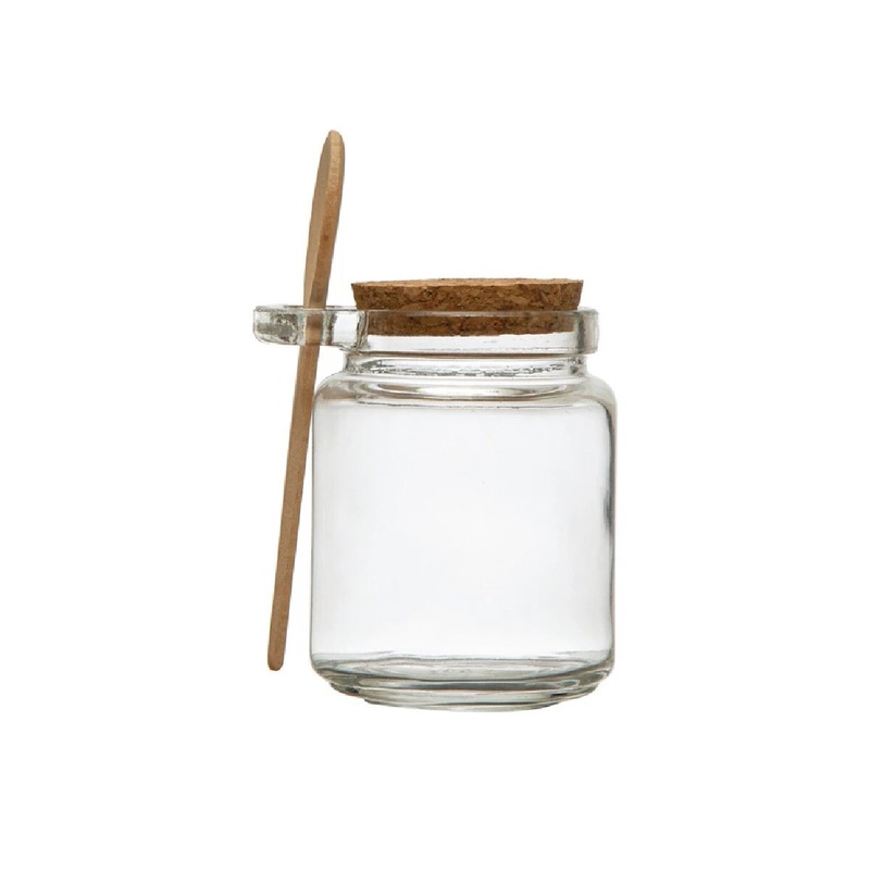 Jar 12oz w/Cork Lid & Spoon