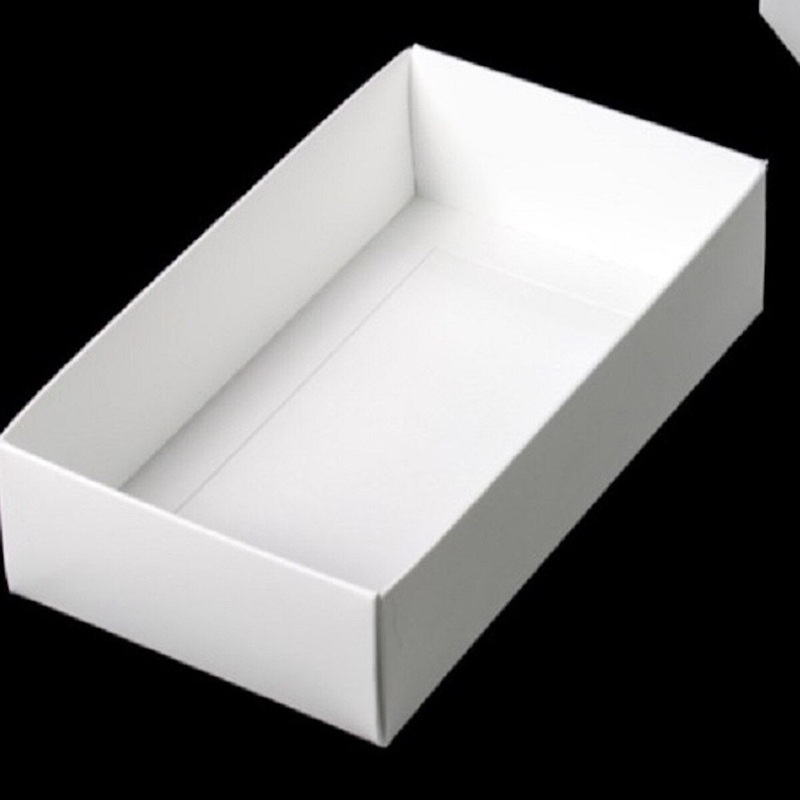 Macaron Box 7.5 x 4.25 x 2 White Base with Clear Sleeve