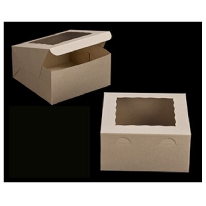 Natural Cake Box with Window – 10 x 10 x 5