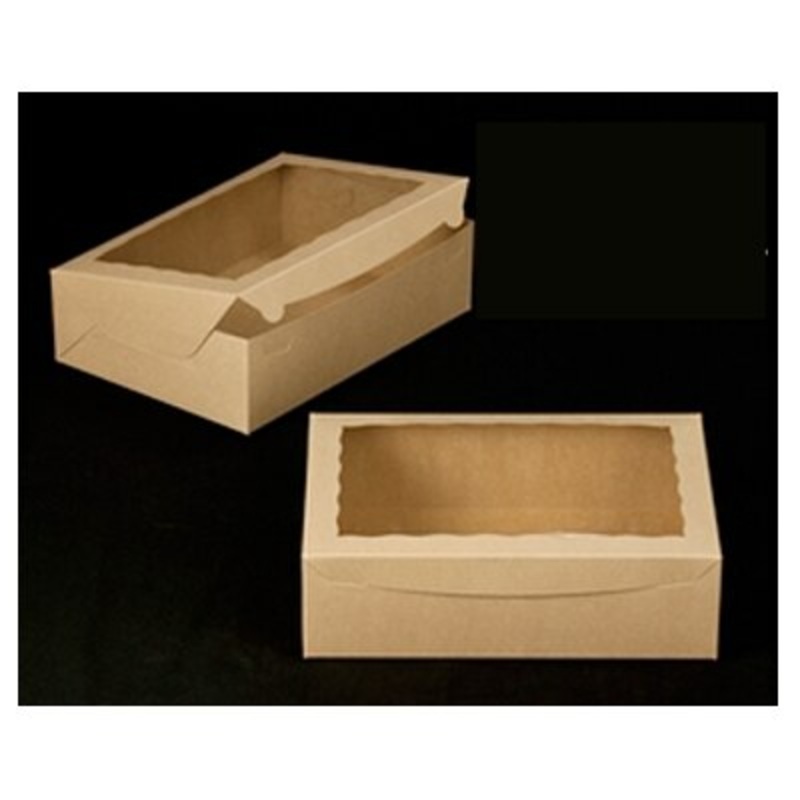 Natural Cake Box with Window – 14 x 10 x 4