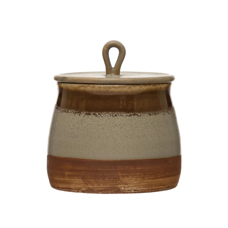 Reactive Glaze Stoneware Canister