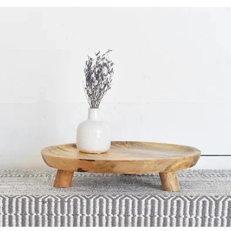 Round Wood Serving Riser