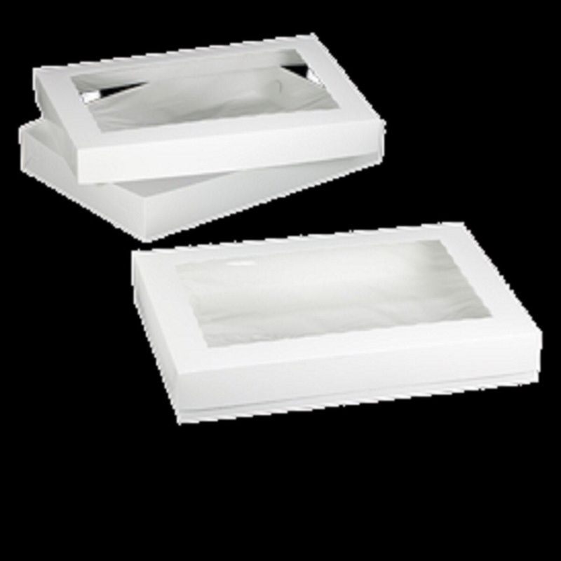 White Lock & Tab Box Set with Window 26 x 18 x 4