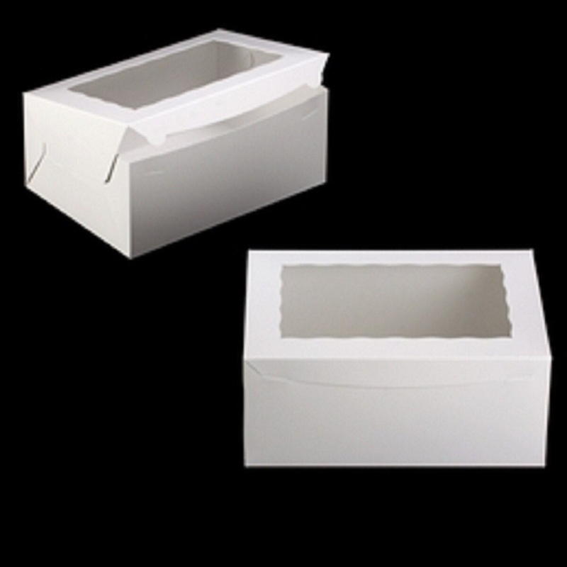 White Lock & Tab Box with Window 14 x 10 x 6