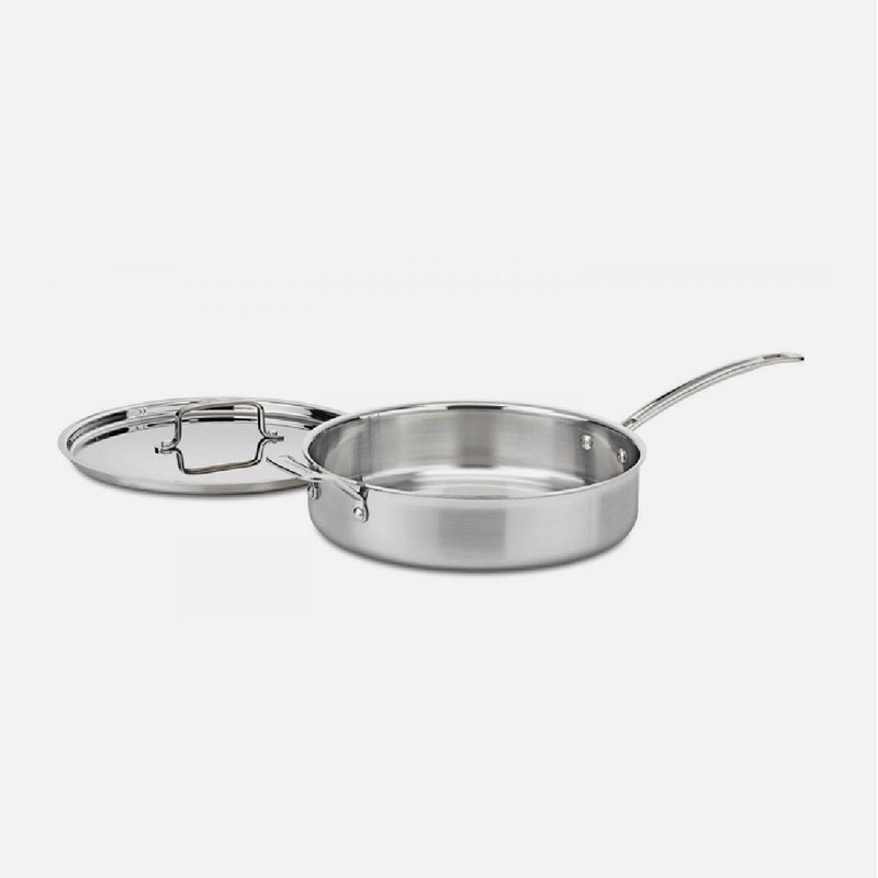 5.5qt Tri-Ply Sauce Pan W/Cover & Helper Handle