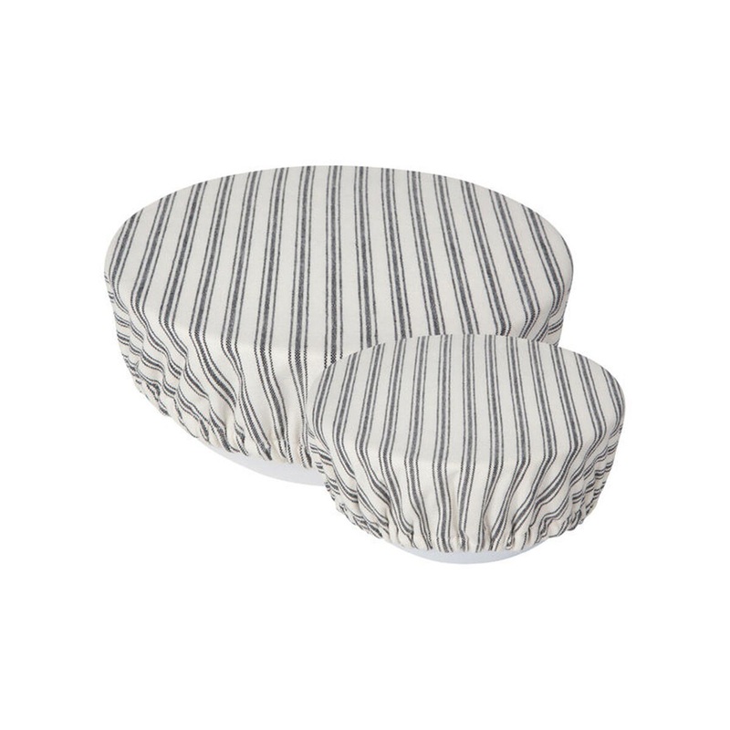 Bowl Cover – Ticking Stripe – Set of 2