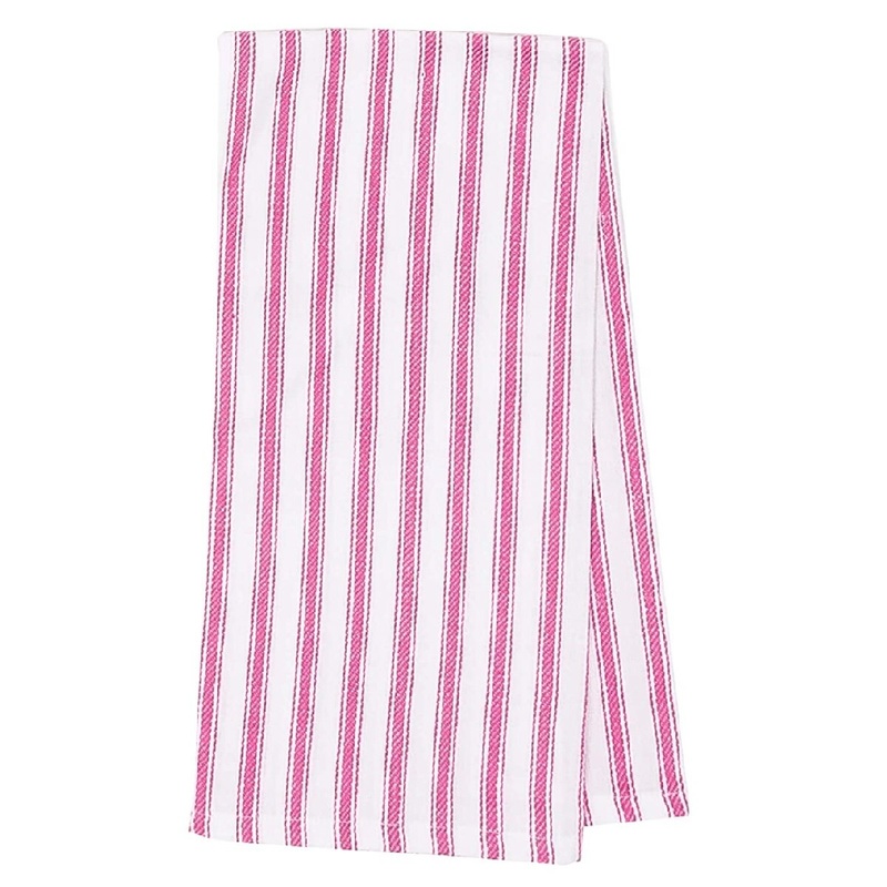 Fuchsia Ticking Stripe Towel
