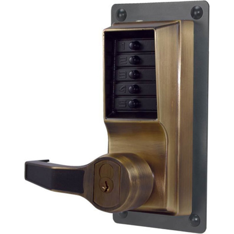 Simplex LLP1020B-05-41 Exit Trim Lever with Best SFIC Key Override option in Antique Brass