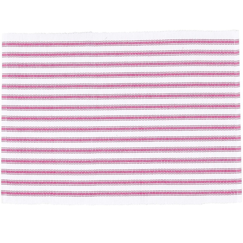 Ticking Stripe Fuchsia Placemat