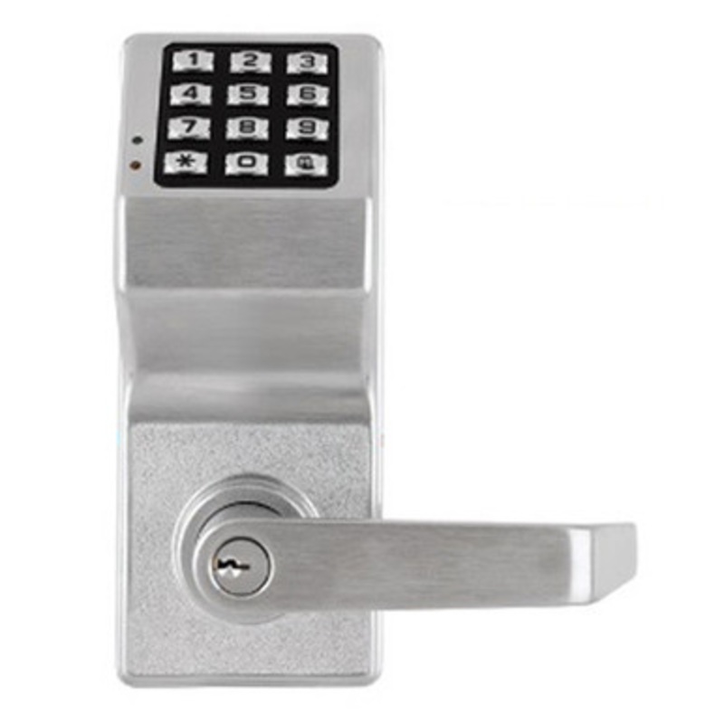 Alarm Lock DL4100IC-R-US26D Trilogy Series Digital Cylindrical Keyless Lock Leverset with Sargent Core Override in Satin Chrome