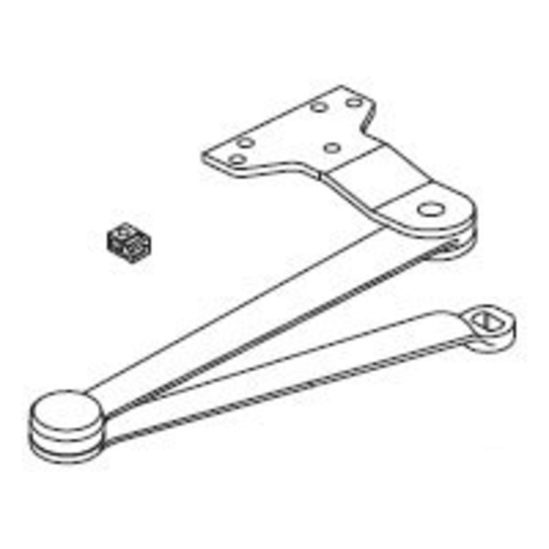 LCN 1260-384-STAT Surface Mount Door Closer Cush Arm Stop Arm Screw in Statuary Finish