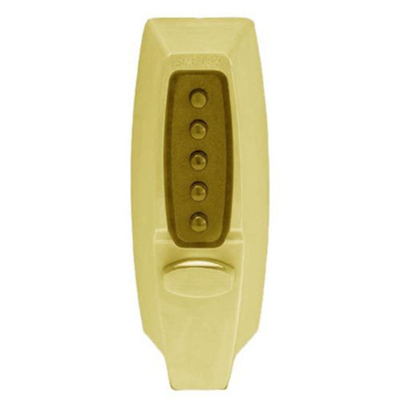 Simplex 7104-05-41 Pushbutton Keyless Latch Lock in Antique Brass