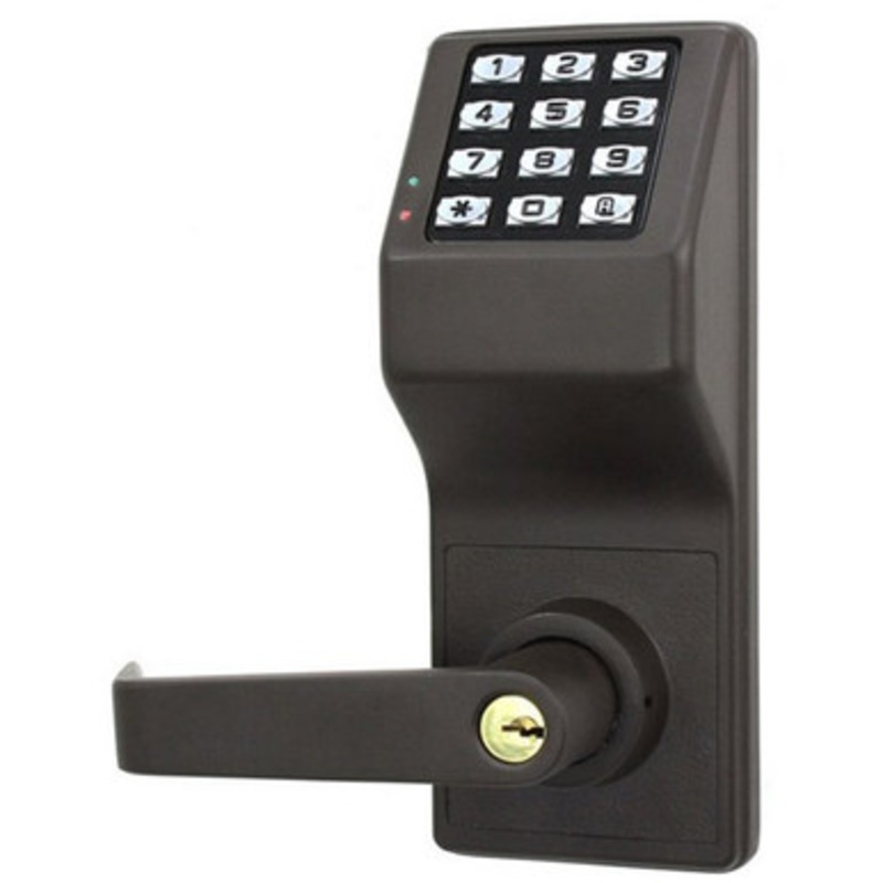 Alarm Lock DL2700IC-US10B Trilogy T2 Series Digital Cylindrical Keyless Lock Leverset with Best Core Override Core in Duronodic