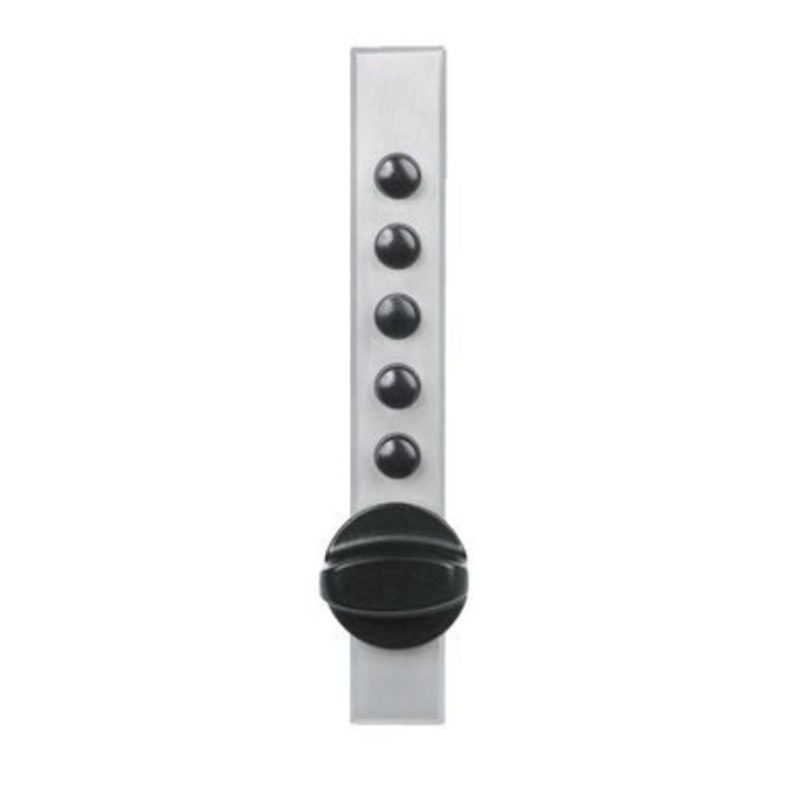 Simplex 9681c20-26D-41 Cabinet Thumbturn Lock with Standard Deadbolt for 3_16 Sheet Metal Door in Satin Chrome
