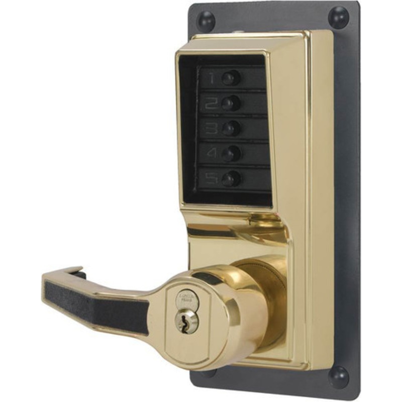 Simplex LLP1020S-03-41 Exit Trim Lever with Schlage RemovaBLe Core Key Override option in Bright Brass