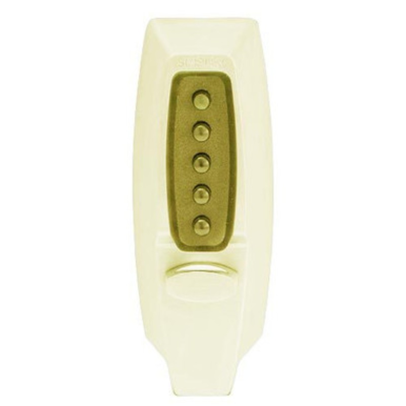 Simplex 7104-AW-41 Pushbutton Keyless Latch Lock in Antique White
