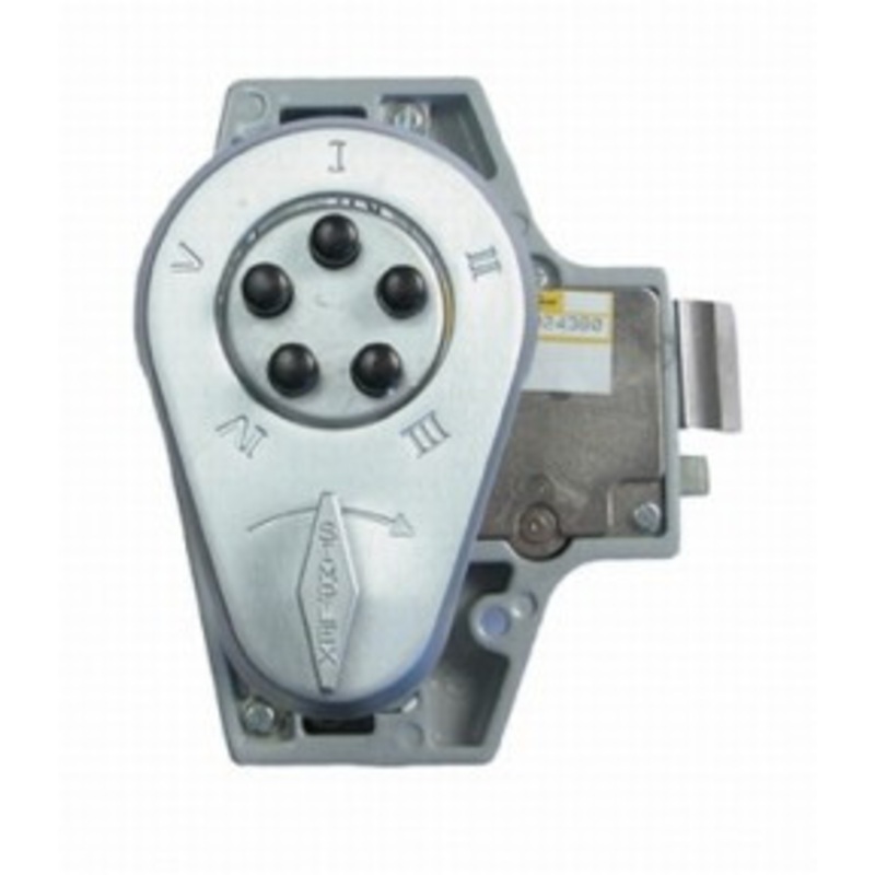 Simplex 9223800-26D-41 Auxiliary Lck with 2 1/2in Lever 42498 in Dl Sprg Lth no Hldback 8in Dr with Hzt Tlpiece in Satin Chrome
